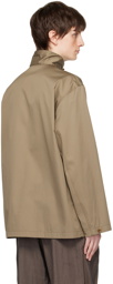 LEMAIRE Taupe Stand Collar Shirt