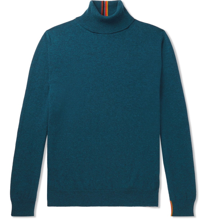 Photo: Paul Smith - Cashmere Rollneck Sweater - Blue