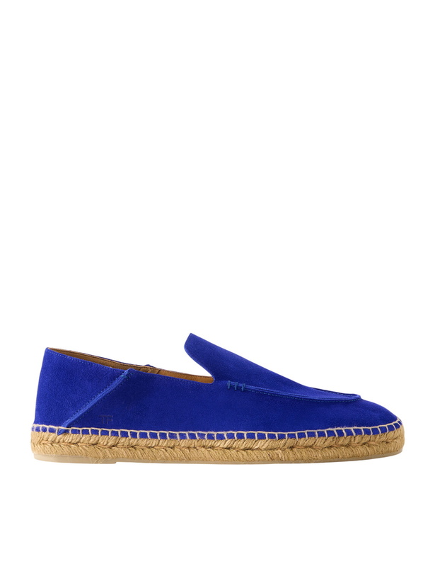 Photo: TOM FORD - Finn Collapsible-Heel Suede Espadrilles - Blue