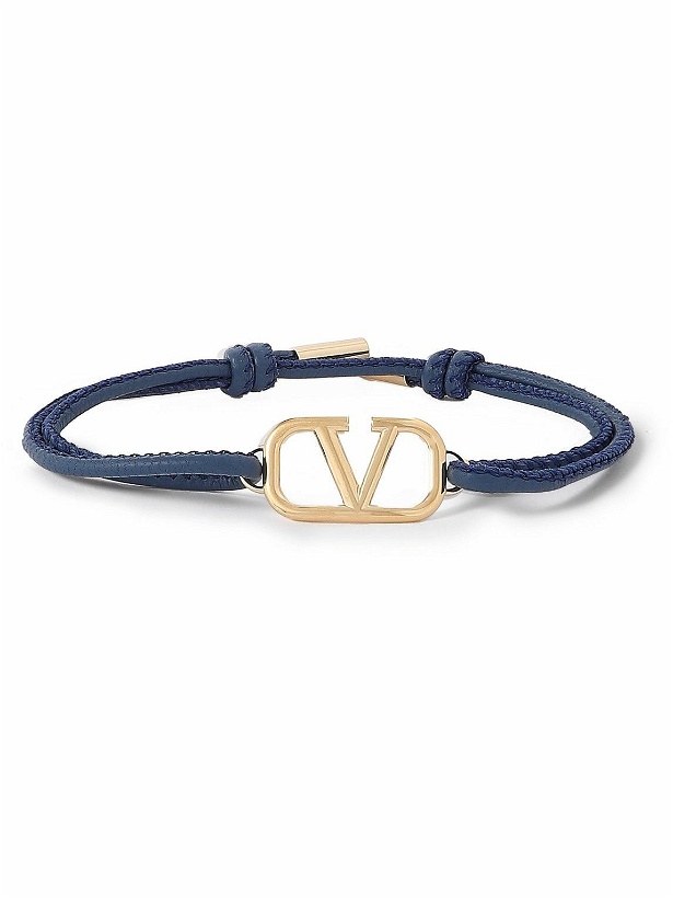 Photo: Valentino Garavani - Valentino Garavani Leather Gold-Tone Bracelet