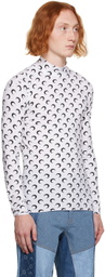 Marine Serre White Second Skin Turtleneck