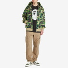A Bathing Ape Men's Abc Camo Rayon Shark Full Zip Hoodie in Green