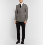 Husbands - Grey Slim-Fit Double-Breasted Houndstooth Wool Blazer - Gray