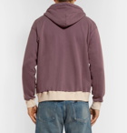 Chimala - Contrast-Trimmed Loopback Cotton-Jersey Hoodie - Men - Grape