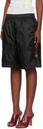 Stone Island Black L100004 Ripstop Light HT Nylon Shorts