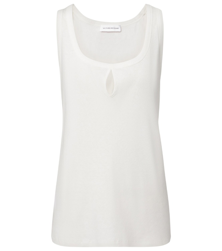 Photo: Victoria Beckham Split cotton and linen tank top