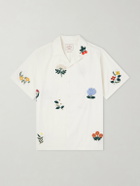 Portuguese Flannel - Embroidered Organic Cotton Shirt - Neutrals