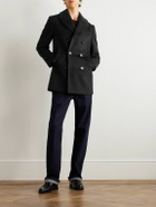 CELINE - Slim-Fit Double-Breasted Cashmere Coat - Black