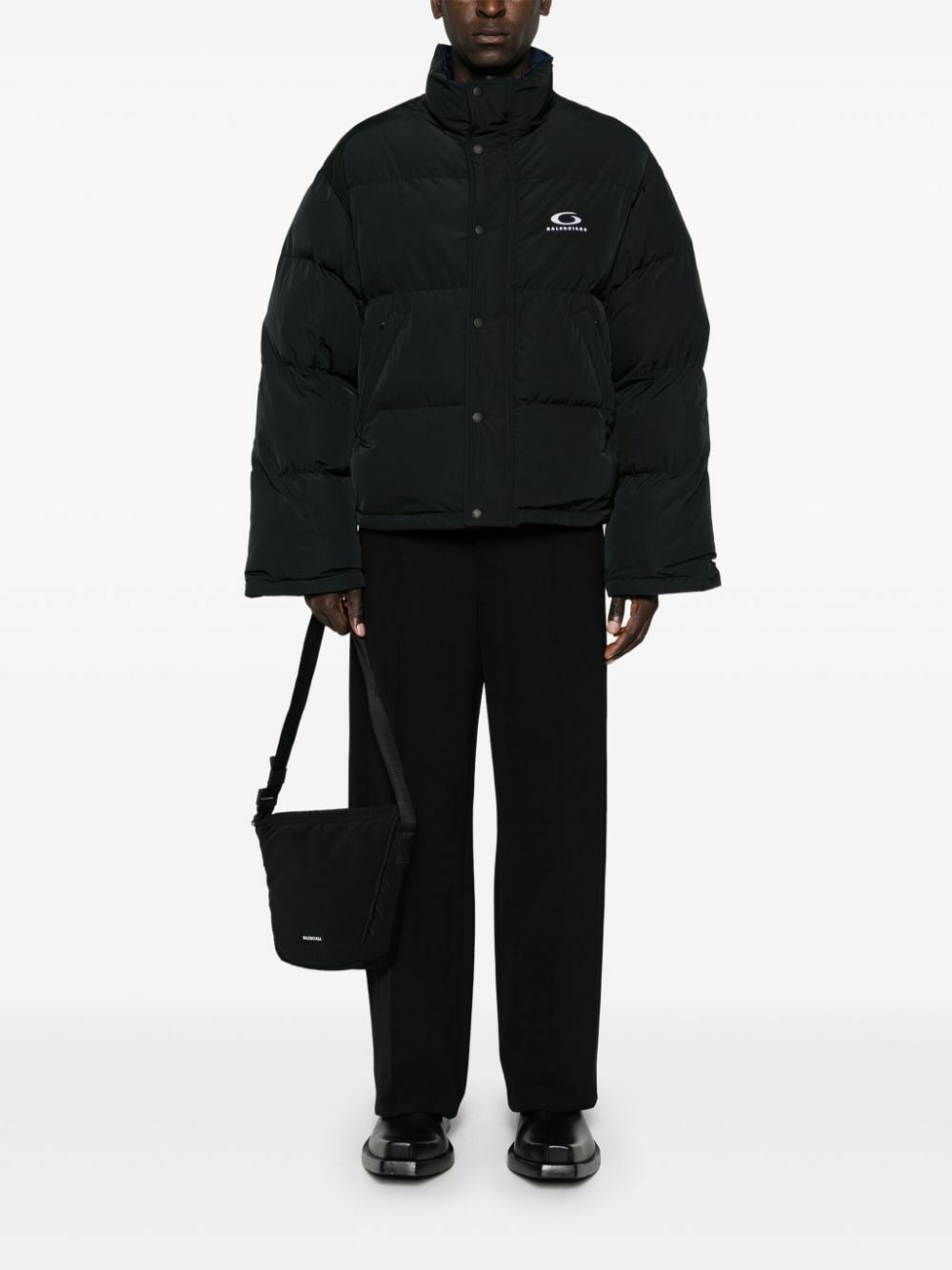 Balenciaga Logo-Embroidered Reversible Puffer Jacket