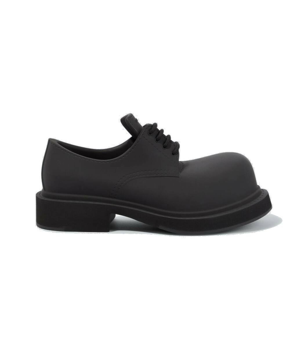WMNS) Balenciaga Rhino Derby Shoes 'Black Smooth Calfskin