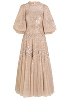 Needle & Thread Sequin-embellished Tulle Gown Light Pink
