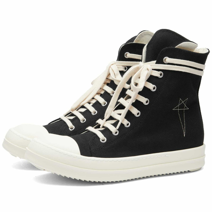 Photo: Rick Owens DRKSHDW Women's Hi-Top Top Sneakers in Black