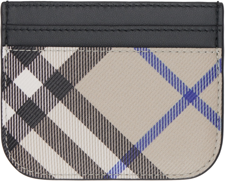 Photo: Burberry Black & Beige Check Card Holder