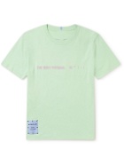 MCQ - Striae Logo-Appliquéd Printed Cotton-Jersey T-Shirt - Green