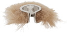 MM6 Maison Margiela Brown Faux Fur Ring