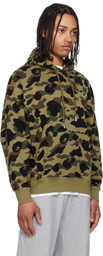 BAPE Green 1st Camo Jacquard One Point Pullover Hoodie