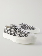 Givenchy - City Leather-Trimmed Logo-Jacquard Canvas Sneakers - White