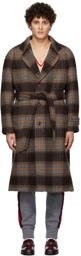 Gucci Brown Check Coat