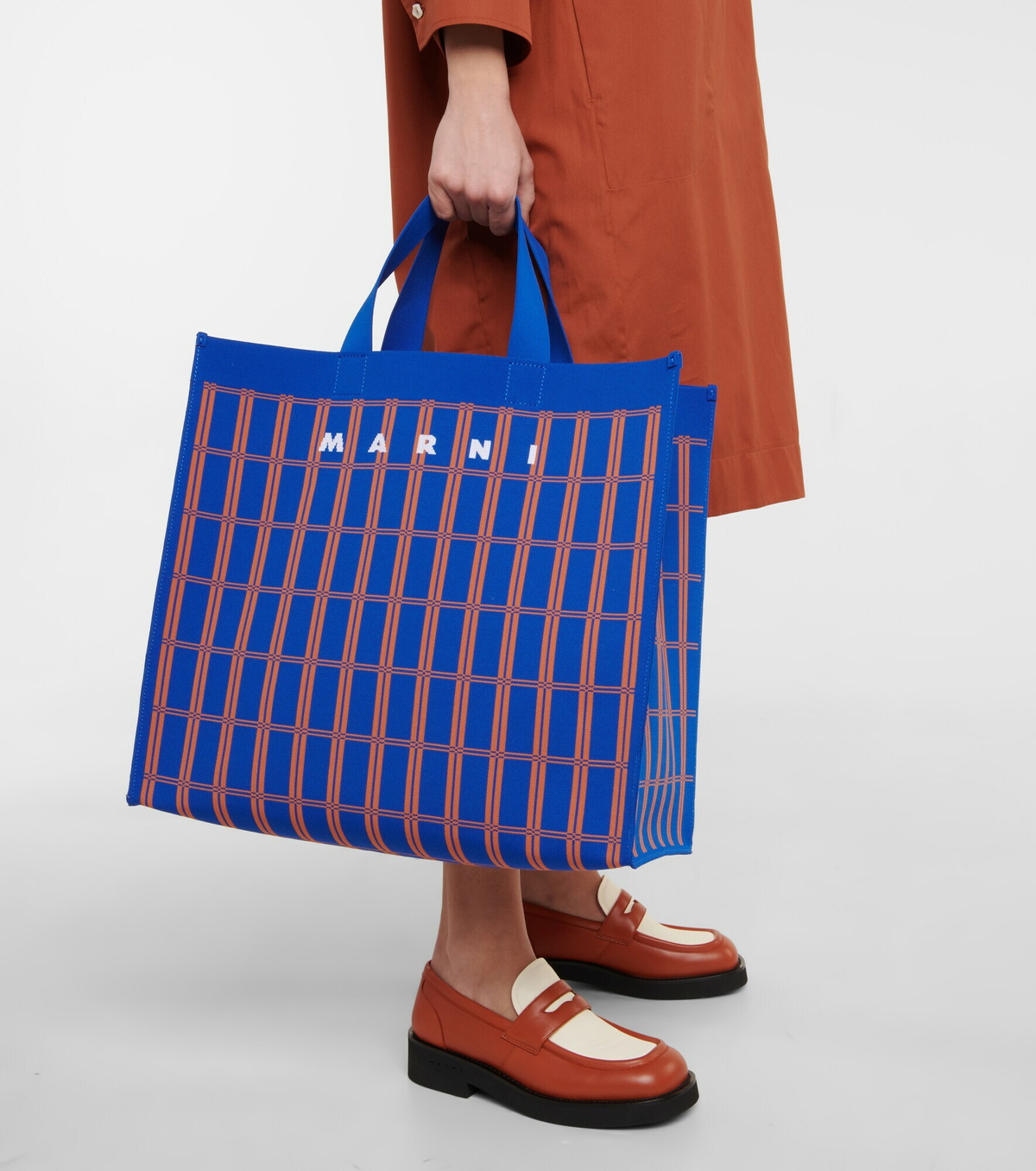 Marni - Shopping Bag Yellow/Beige/Dark Blue