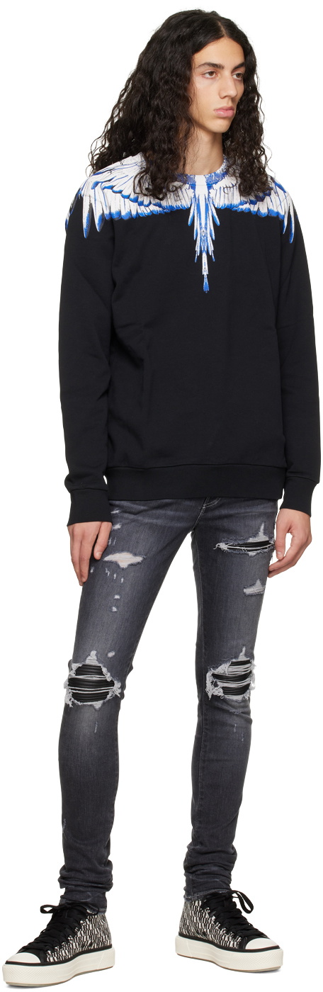 Marcelo Burlon County of Milan Black Wings Sweatshirt