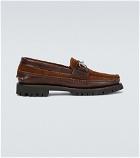 Yuketen - Bit leather and suede loafers