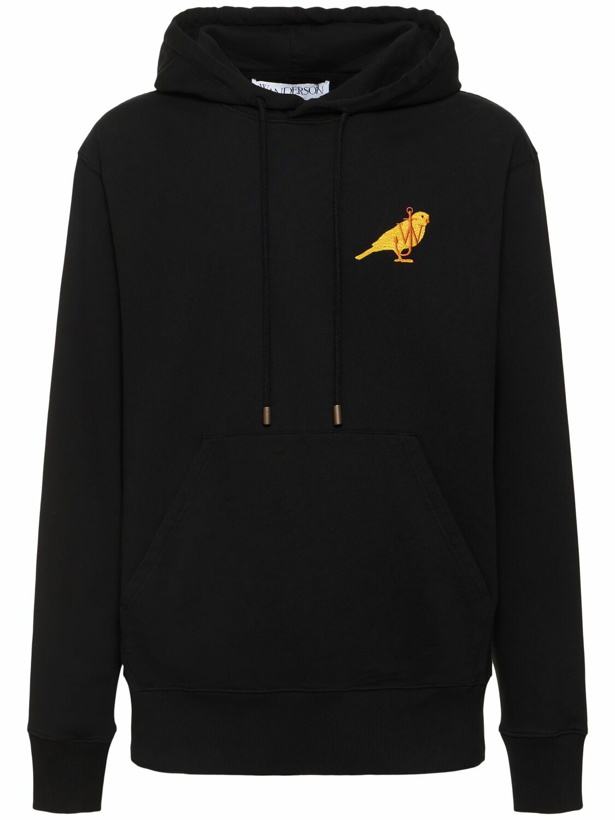 Photo: JW ANDERSON Canary Embroidered Cotton Hoodie