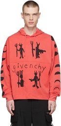 Givenchy Red Cotton Hoodie