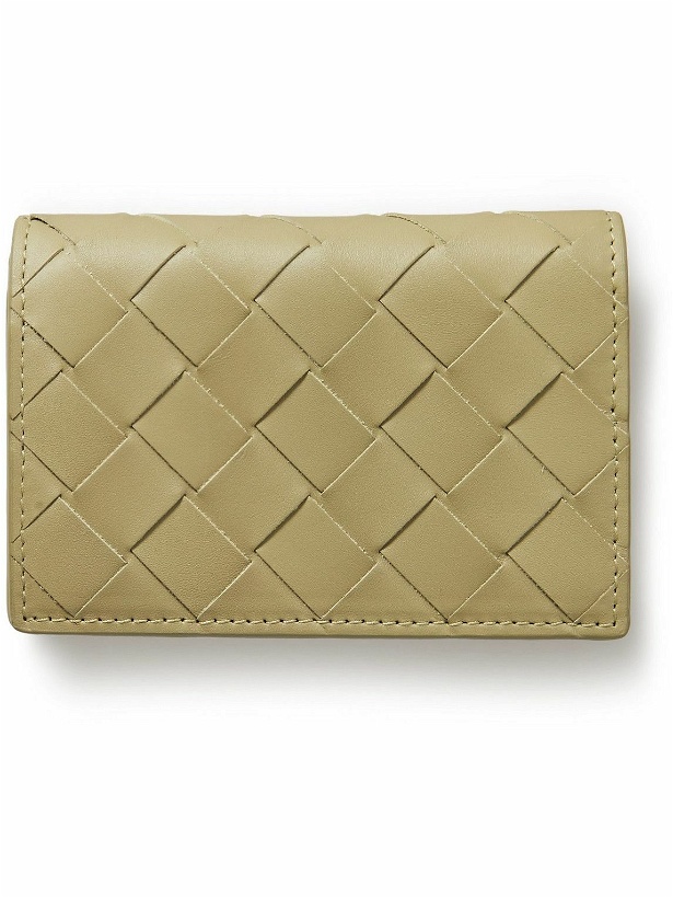 Photo: Bottega Veneta - Intrecciato Leather Cardholder - Gray