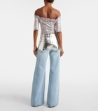 Rabanne Metallic wide-leg jeans