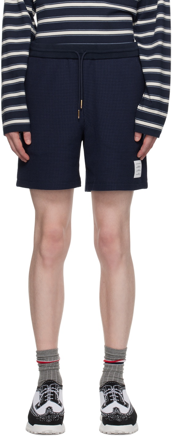Thom Browne Navy Summer Shorts Thom Browne
