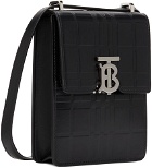 Burberry Black Embossed Check Robin Pouch