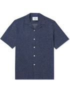 Portuguese Flannel - Convertible-Collar Embroidered Cotton-Blend Shirt - Blue
