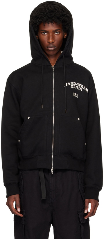 Photo: Kijun Black Rivet Zip Hoodie