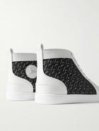 Christian Louboutin - Louis Orlato Rubber-Trimmed Mesh and Full-Grain Leather High-Top Sneakers - White