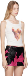 Sinead Gorey White Graphic Tank Top
