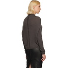 Rick Owens Gray Tower Crater Knit Sweater