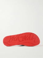 Christian Louboutin - Loubi Cross Logo-Embossed Rubber Slides - Black