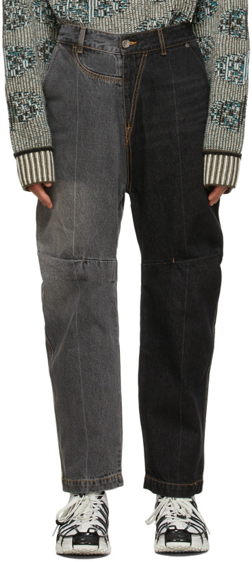 Photo: ADER error Black & Grey Eclipse Denim Jeans