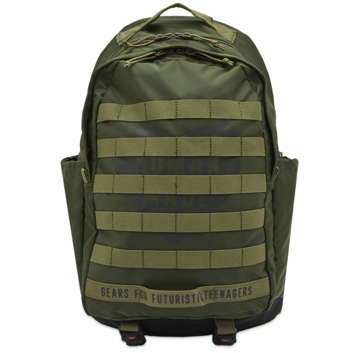 Human Made Men's Military Backpack in Olive Drab Human Made