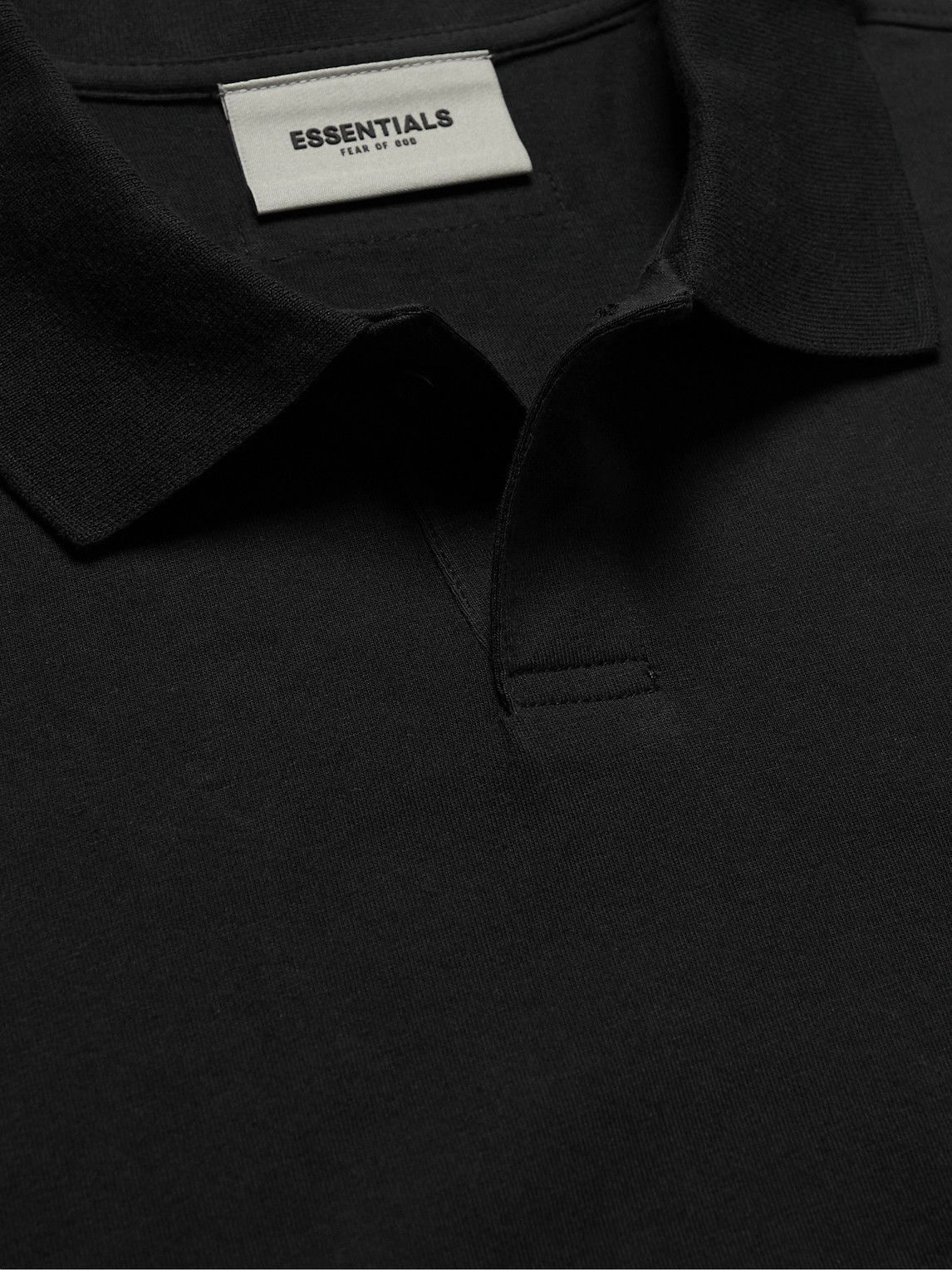 FEAR OF GOD ESSENTIALS - Logo-Print Cotton-Jersey Polo Shirt