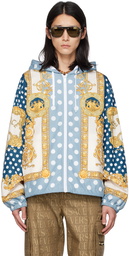 Versace Blue & Yellow Polka Dot Jacket