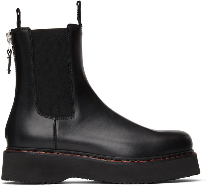 Photo: R13 Black Single Stack Chelsea Boots