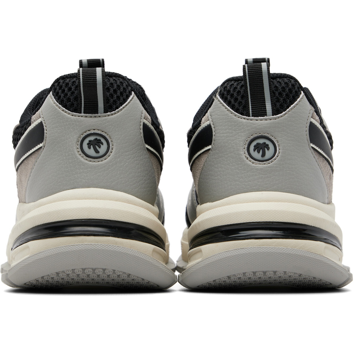 Palm Angels Black & Gray Palm Runner Sneakers