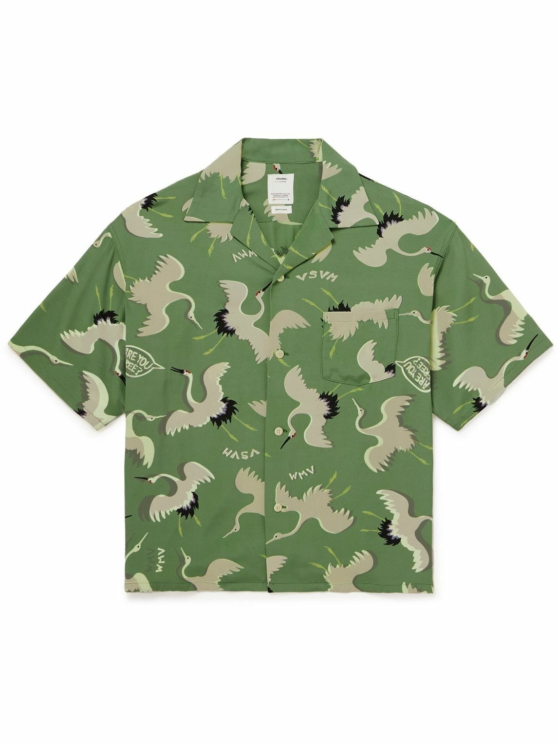Photo: Visvim - Crosby Camp-Collar Printed Crepe Shirt - Green