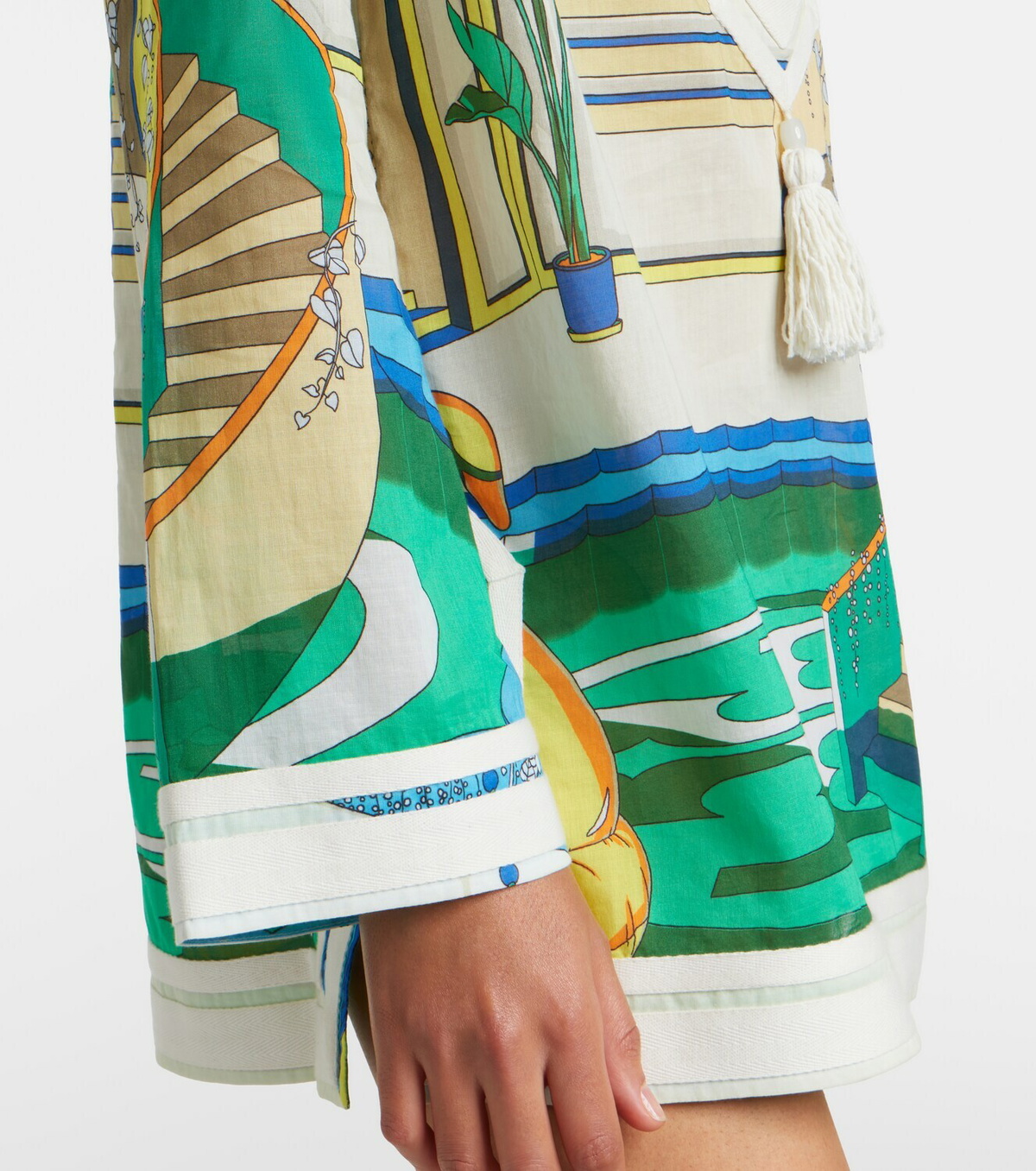 Tory Burch Printed cotton voile tunic
