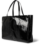 ACNE STUDIOS - Logo-Print Coated-Twill Tote Bag - Black