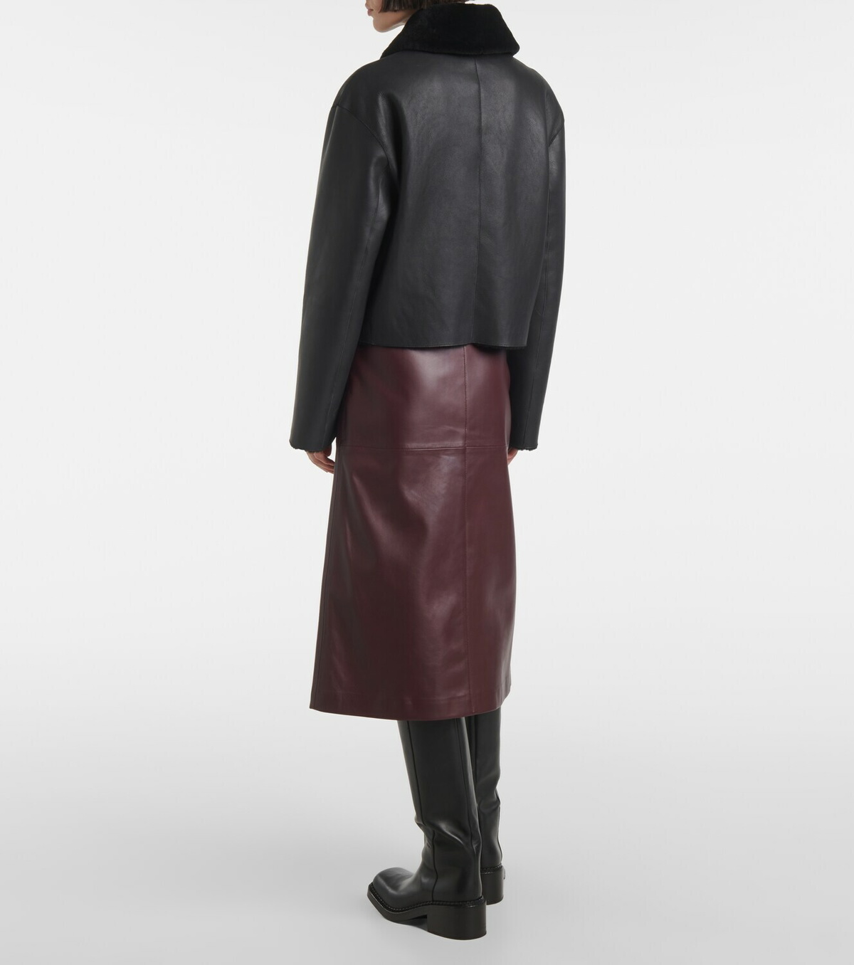 Joseph Reversible shearling and leather jacket