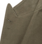 Brunello Cucinelli - Dark-Sage Unstructured Cotton and Cashmere-Blend Suit Jacket - Green