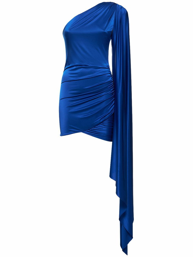 Photo: ALEXANDRE VAUTHIER Shiny Jersey One Sleeve Cape Mini Dress