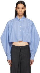 ADER error Blue Rene Cropped Shirt